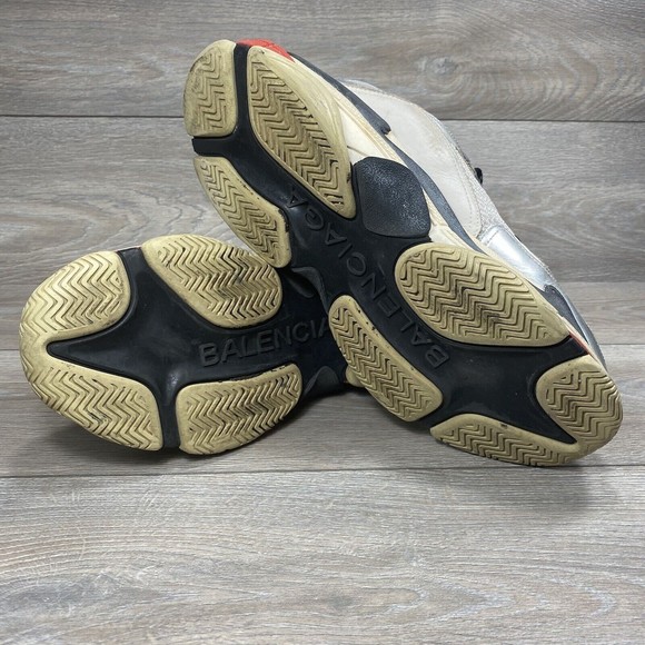 Balenciaga Triple S Silver Black Red Size 45 (US 12) - Picture 9 of 14